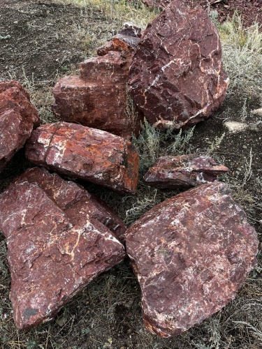 Ландшафтные глыбы красно-фиолетовые 200-1000 килограмм купить в Кемерово