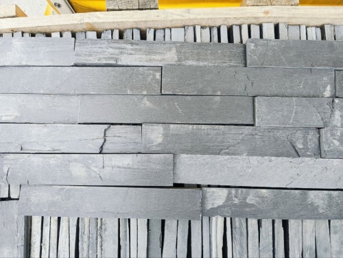 Плитка чёрная из натурального камня фасадная 30 см * 5 см, толщина 7 мм -30 мм купить в Кемерово