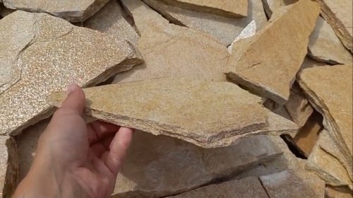 Плитняк златолит жёлтый для фасада 1,5-3 см купить в Кемерово